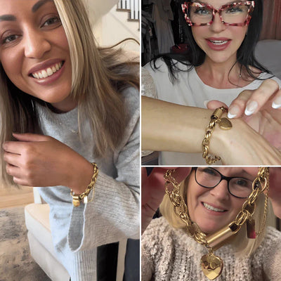 Сърдечен Чunky Браслет | Злато