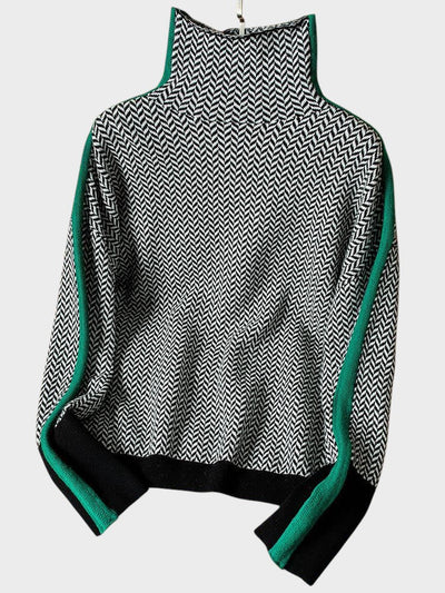 Жесика - Пуловер с висока яка